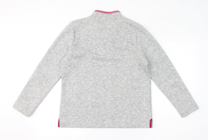 TIGI Womens Grey Geometric Polyester Pullover Sweatshirt Size 10 Pullover - Size 10-12, Quilted