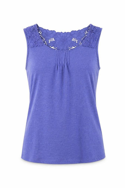 Womens UK Size 10 Per Una Blue Basic Tank