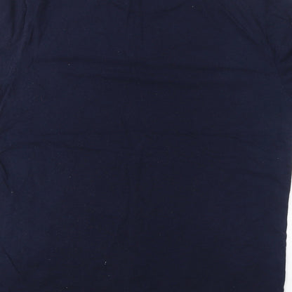 Gap Womens Blue Cotton Basic T-Shirt Size M Round Neck