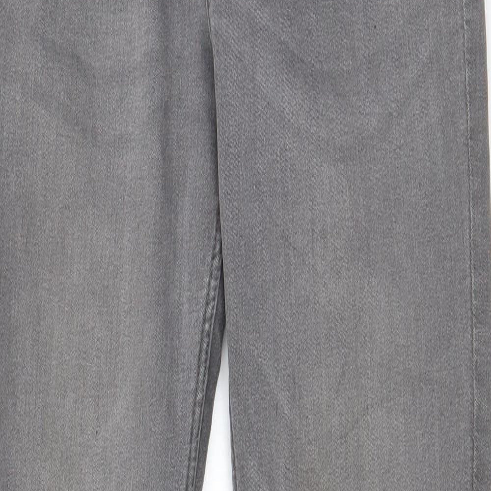 Divided by H&M Womens Grey Cotton Skinny Jeans Size 10 L28 in Regular Zip - Pockets