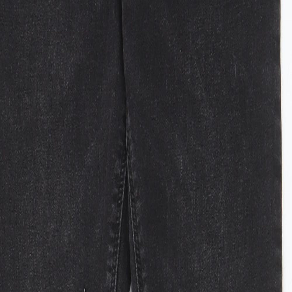 Denim & Co. Womens Grey Cotton Skinny Jeans Size 12 L30 in Regular Zip - Pockets