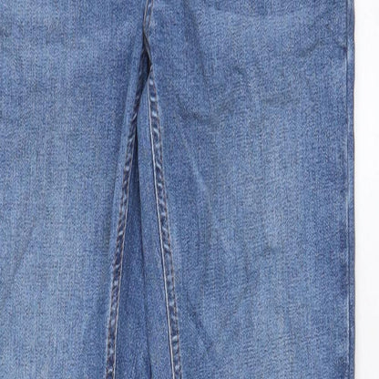 Topshop Womens Blue Cotton Skinny Jeans Size 8 L27 in Regular - Pockets