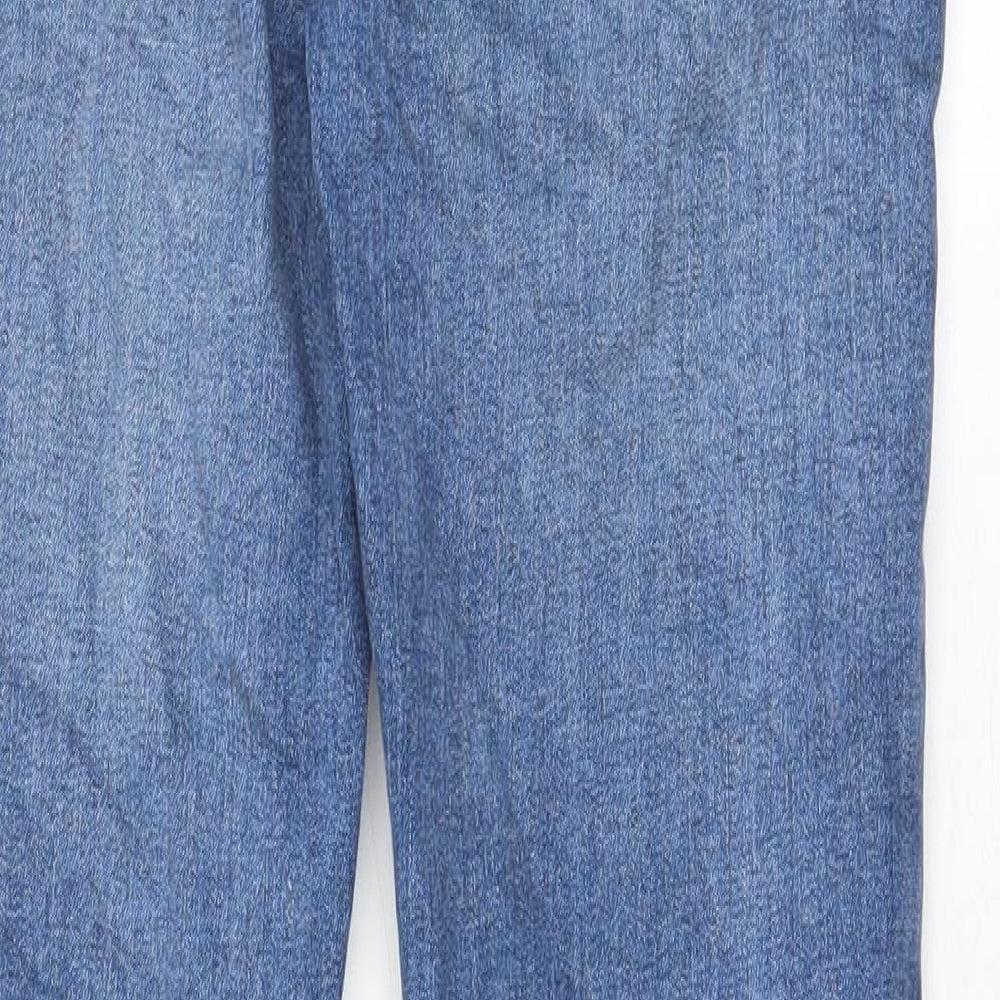 Topshop Womens Blue Cotton Skinny Jeans Size 8 L27 in Regular - Pockets