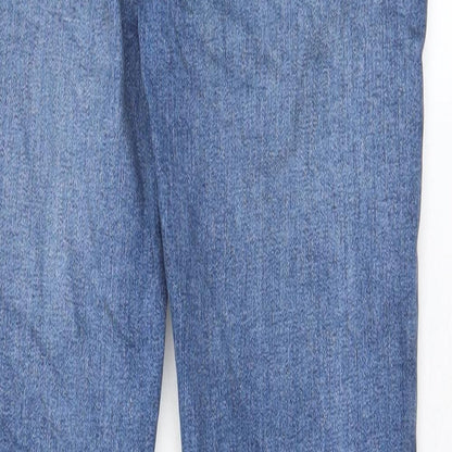 Topshop Womens Blue Cotton Skinny Jeans Size 8 L27 in Regular - Pockets