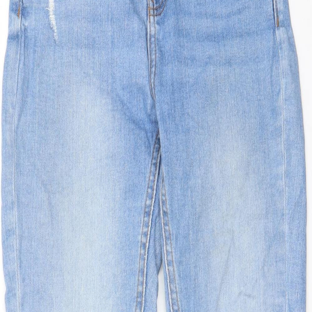 Denim & Co. Womens Blue Cotton Skinny Jeans Size 8 L28 in Regular Zip - Pockets