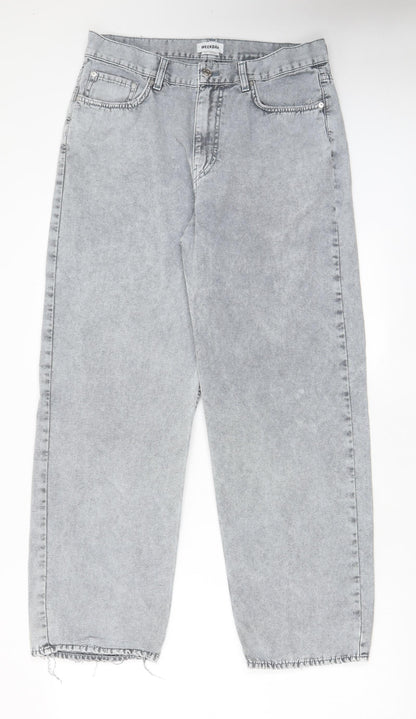 Womens UK Size 32 in Weekday Regular Fit Straight Grey Jeans