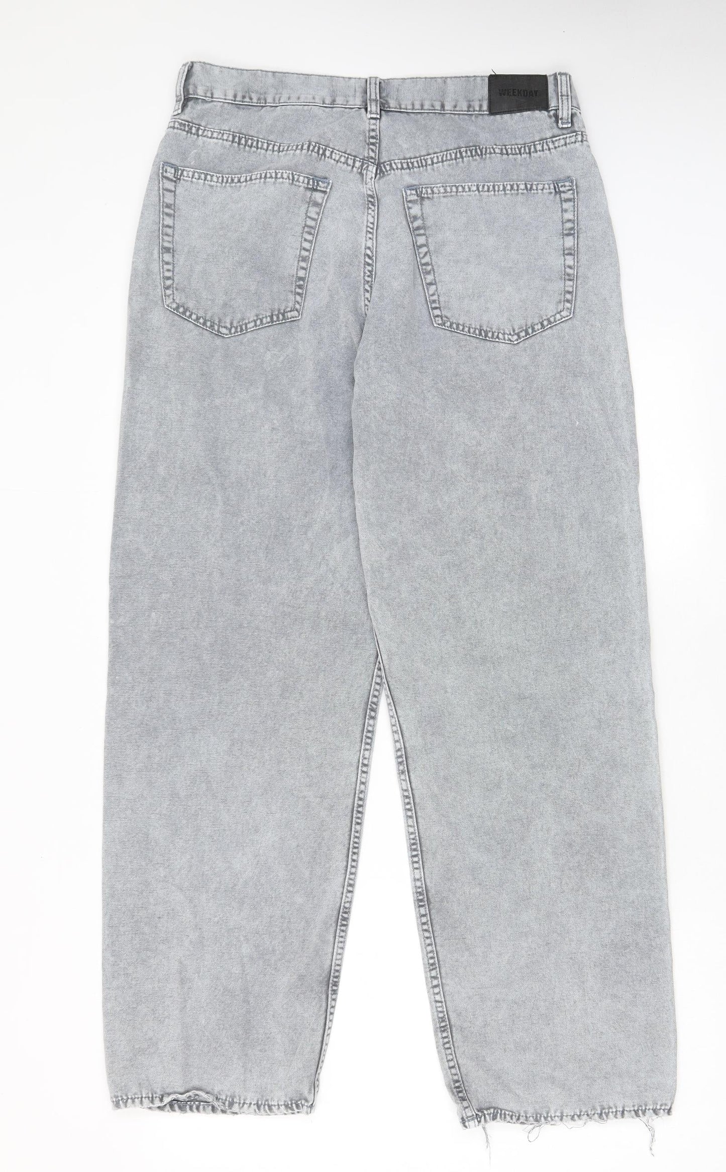 Womens UK Size 32 in Weekday Regular Fit Straight Grey Jeans