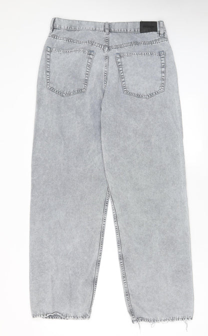 Womens UK Size 32 in Weekday Regular Fit Straight Grey Jeans