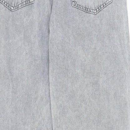 Womens UK Size 32 in Weekday Regular Fit Straight Grey Jeans