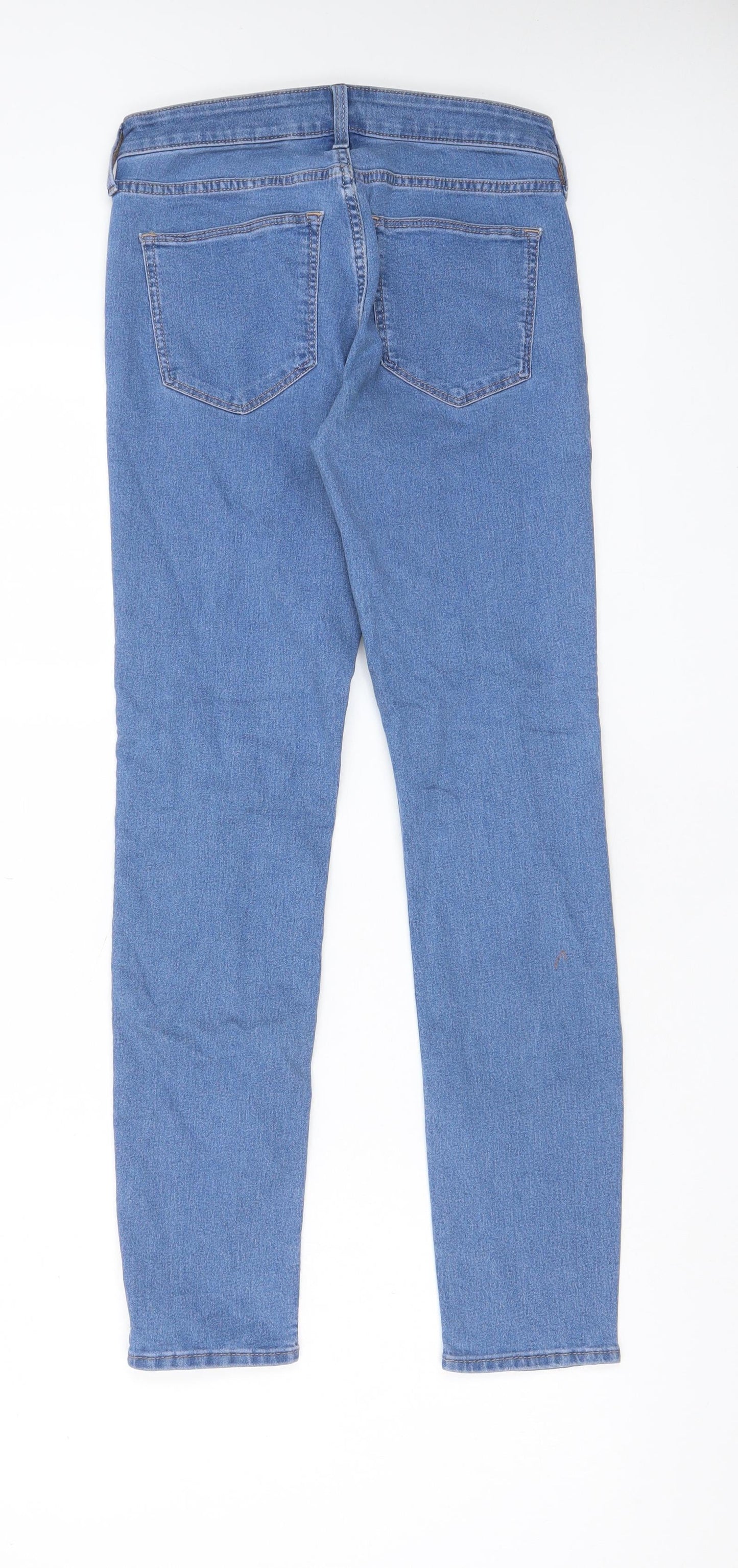 Womens UK Size 27 in H&M Regular Fit Skinny Blue Jeans