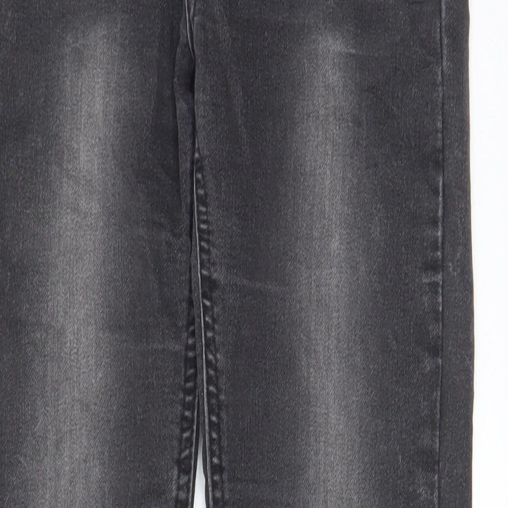 Pull&Bear Womens Grey Cotton Skinny Jeans Size 6 L26 in Regular Zip - Pockets, Belt Loops