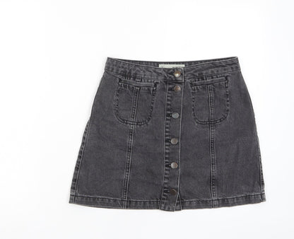 Womens UK Size 28 in Topshop A-Line Denim Skirt