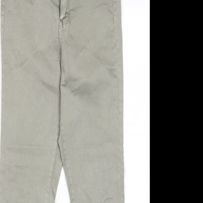 H&M Womens Green Cotton Skinny Jeans Size 27 in L30 in Regular Zip - Pockets, Belt Loops