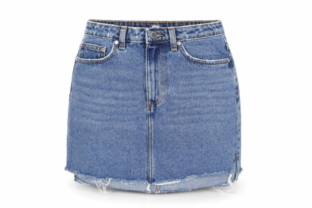 Womens UK Size 8 H&M A-Line Denim Skirt