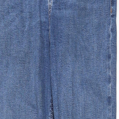 Topshop Womens Blue Cotton Skinny Jeans Size 30 in L32 in Regular Zip - Pockets, Belt Loops