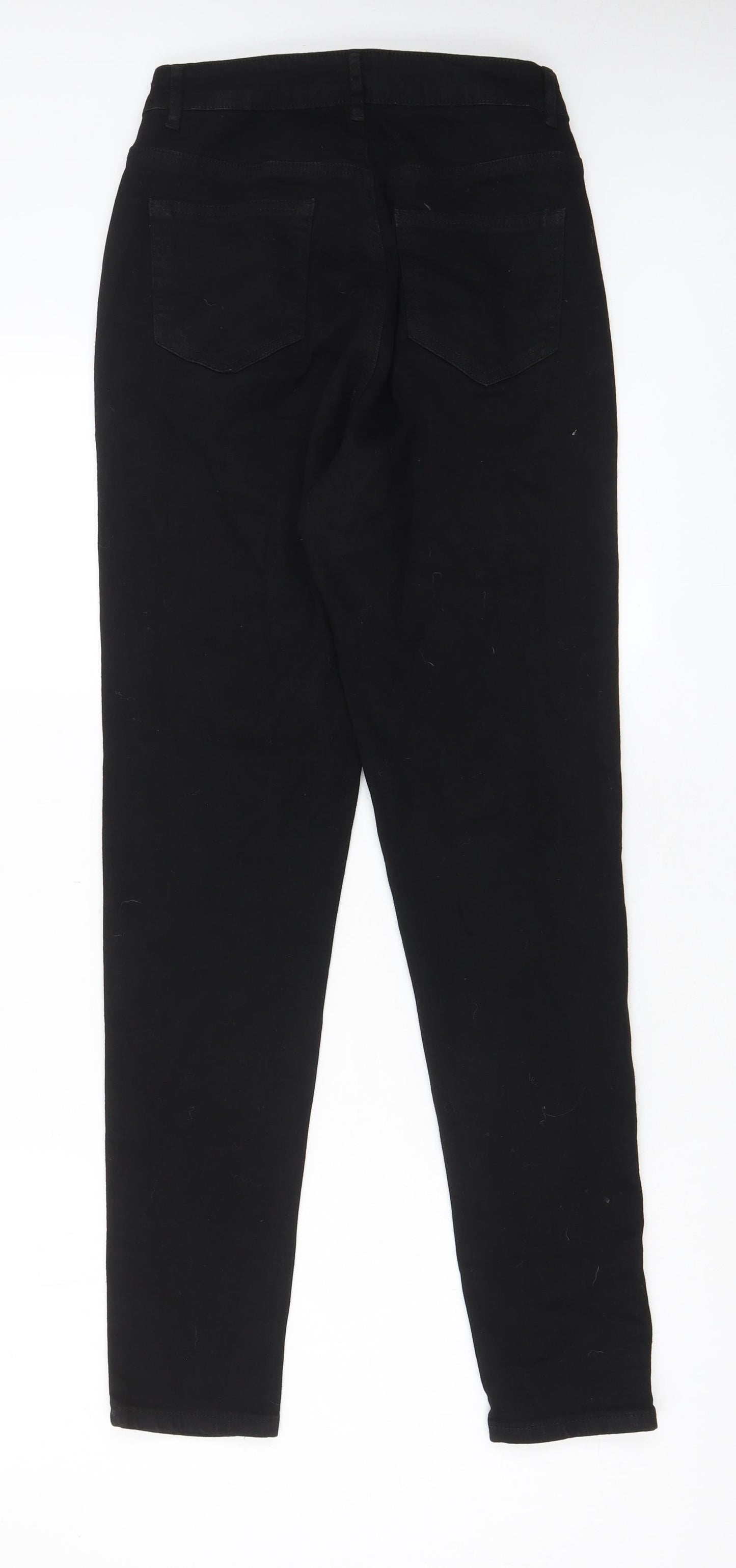 Aecupper Womens Black Cotton Skinny Jeans Size S L29 in Regular Button - Pockets, Belt Loops