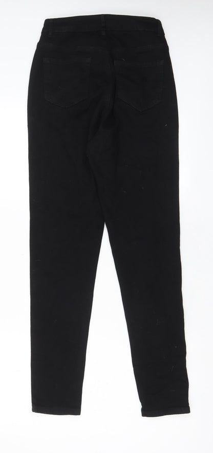 Aecupper Womens Black Cotton Skinny Jeans Size S L29 in Regular Button - Pockets, Belt Loops