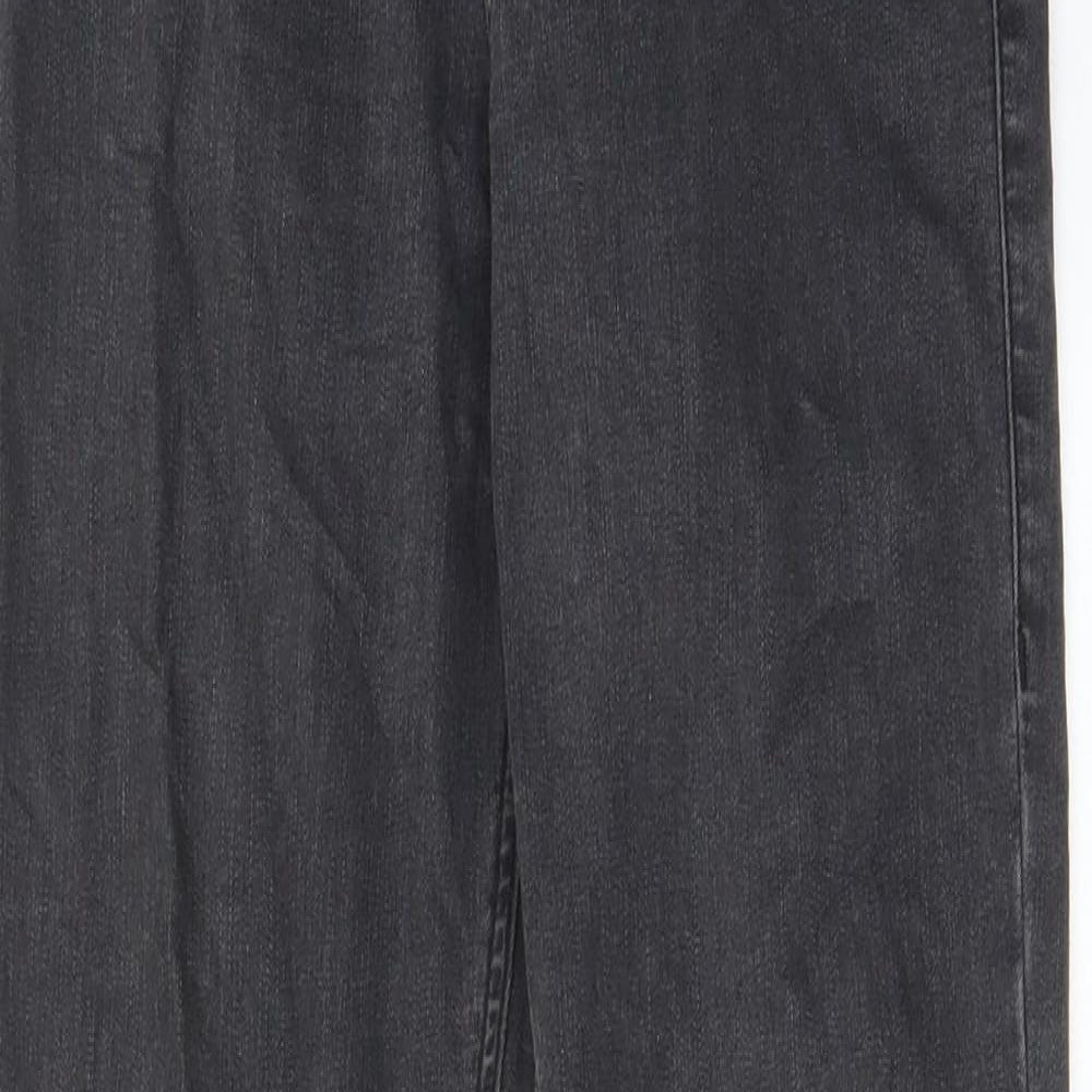 Topshop Womens Grey Cotton Skinny Jeans Size 28 in L34 in Regular Zip - Pockets