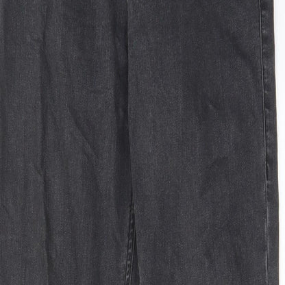 Topshop Womens Grey Cotton Skinny Jeans Size 28 in L34 in Regular Zip - Pockets