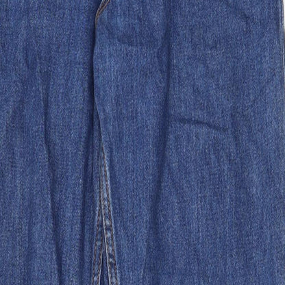 H&M Mens Blue Cotton Straight Jeans Size 28 in L31 in Regular Zip - Pockets, Belt Loops