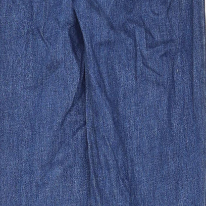 H&M Mens Blue Cotton Straight Jeans Size 28 in L31 in Regular Zip - Pockets, Belt Loops
