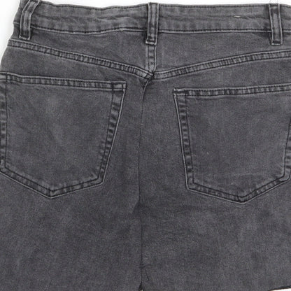 Divided by H&M Womens Gold Cotton A-Line Skirt Size 8 Button