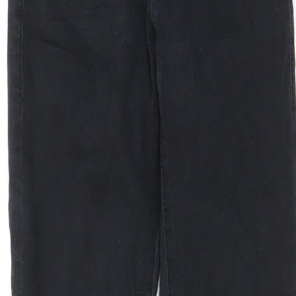 Topshop Womens Black Cotton Skinny Jeans Size 26 in L32 in Regular Zip - Pockets, Belt Loops