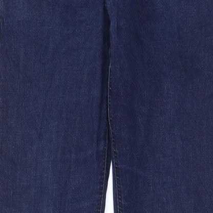 Enzo Mens Blue Cotton Straight Jeans Size 36 in L33 in Regular Button - Pockets, Belt Loops