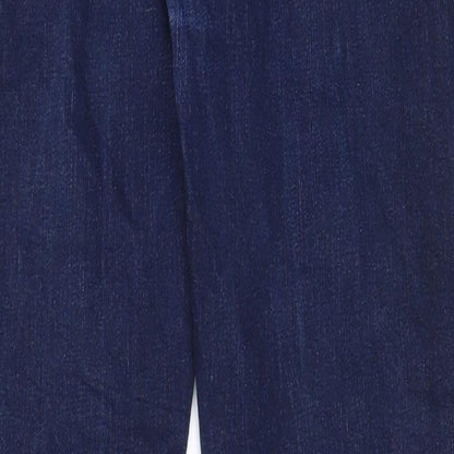 Enzo Mens Blue Cotton Straight Jeans Size 36 in L33 in Regular Button - Pockets, Belt Loops