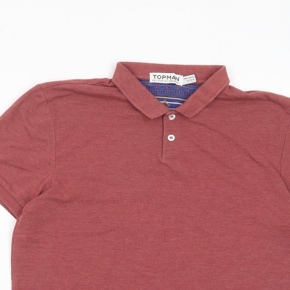 Mens UK Size L Topman Cotton Polo Shirt
