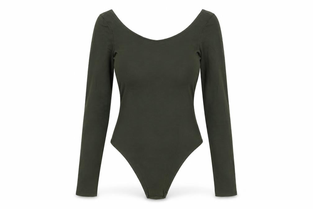 Womens UK Size XS H&M One-Piece Green Bodysuit