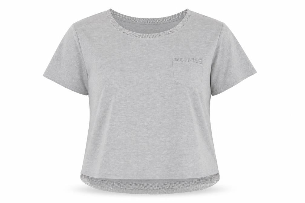 Womens UK Size XL Cable & Gauge Grey Basic T-Shirt