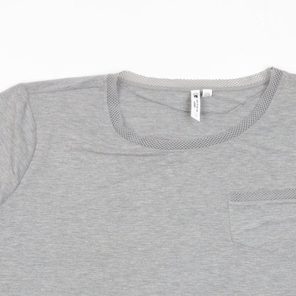 Womens UK Size XL Cable & Gauge Grey Basic T-Shirt