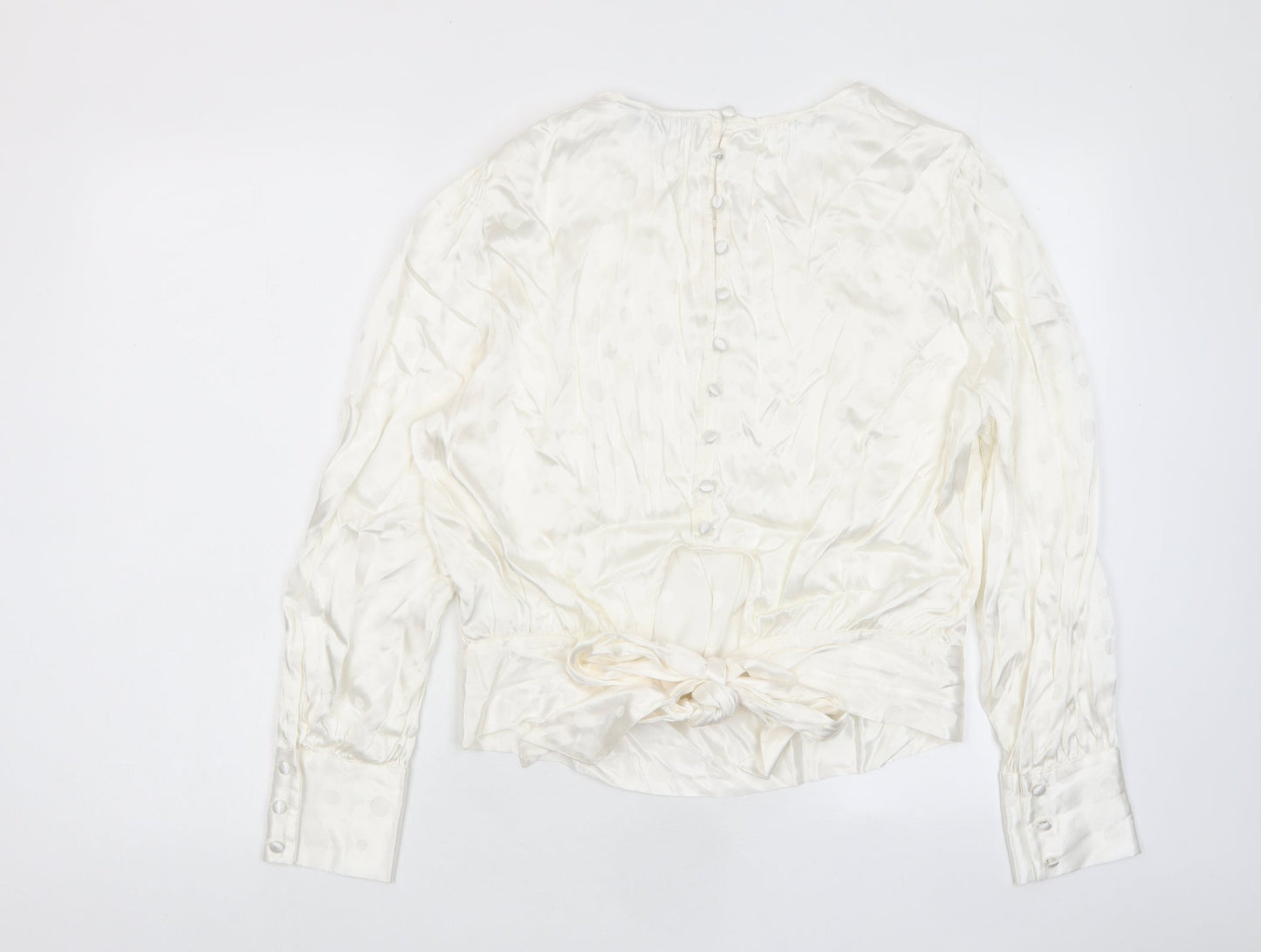 Womens UK Size 6 Marks and Spencer Ivory Basic Blouse