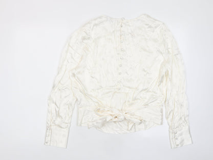 Womens UK Size 6 Marks and Spencer Ivory Basic Blouse