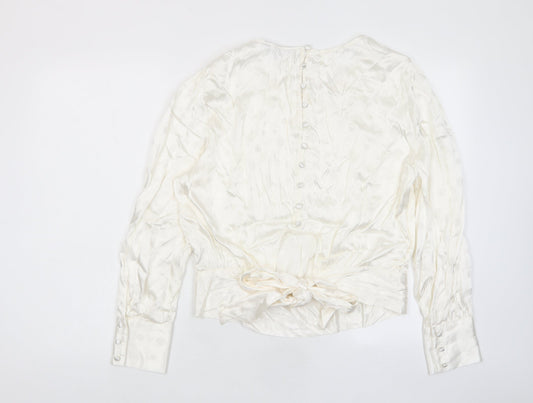 Womens UK Size 6 Marks and Spencer Ivory Basic Blouse