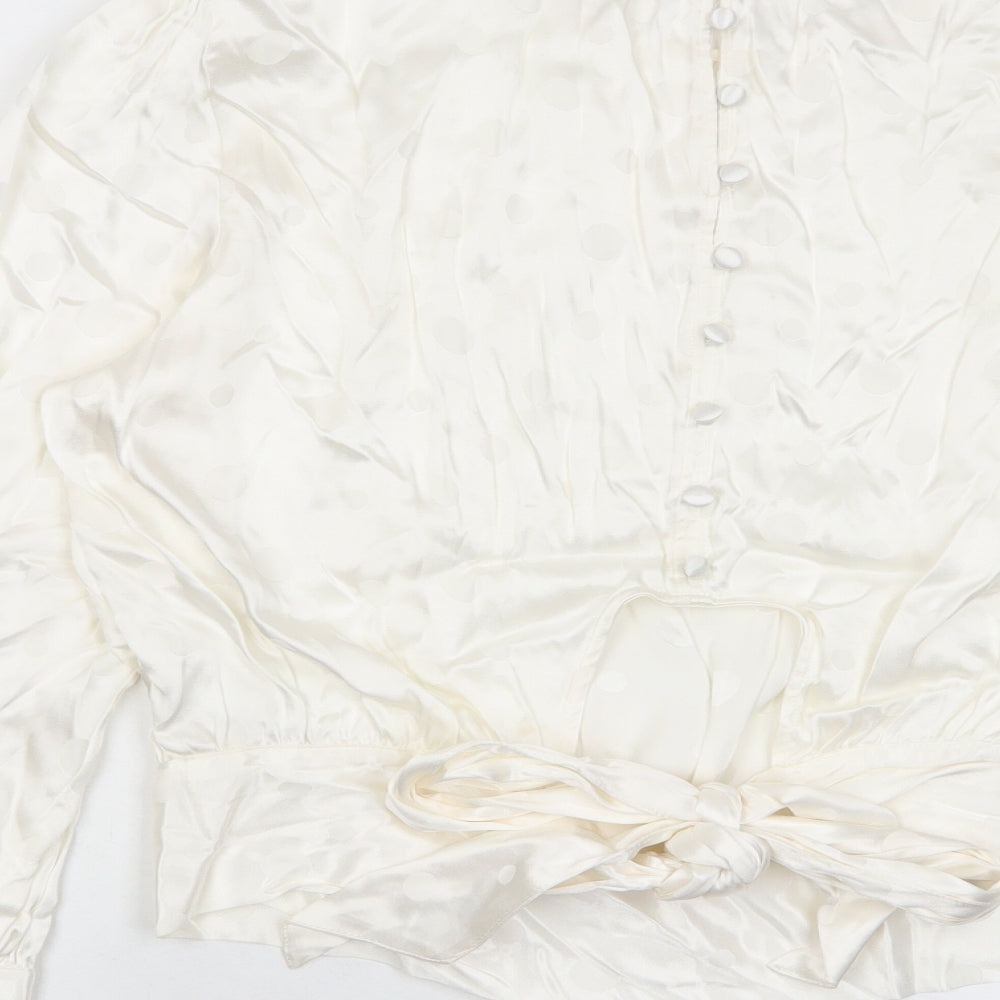 Womens UK Size 6 Marks and Spencer Ivory Basic Blouse