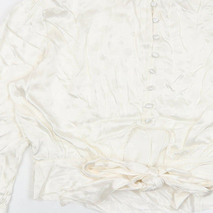 Womens UK Size 6 Marks and Spencer Ivory Basic Blouse