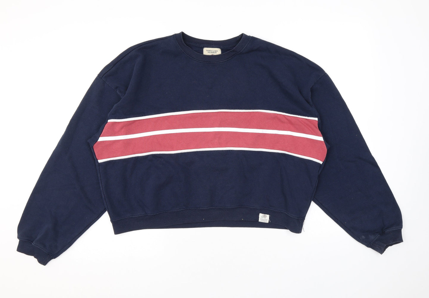 Womens UK Size S Pull&Bear Blue Pullover Sweatshirt