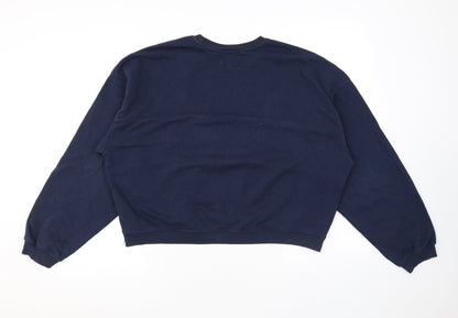 Womens UK Size S Pull&Bear Blue Pullover Sweatshirt