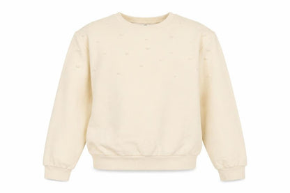 H&M Girls Beige Cotton Pullover Sweatshirt Size 10 Years Pullover - Pearls