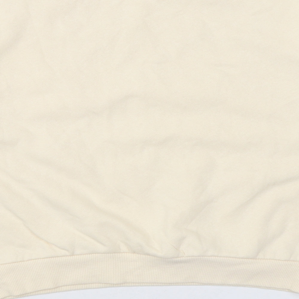 H&M Girls Beige Cotton Pullover Sweatshirt Size 10 Years Pullover - Pearls