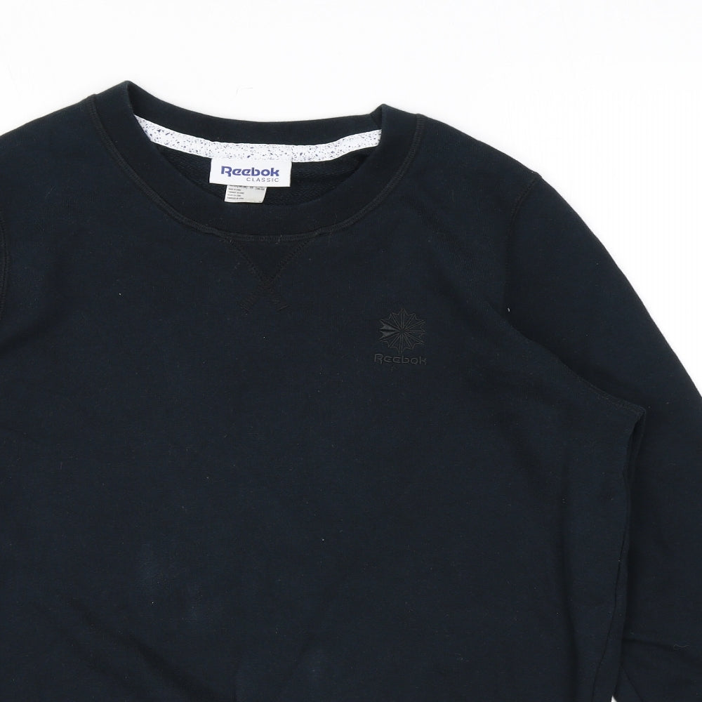 Mens UK Size XS Reebok Black Pullover Sweatshirt