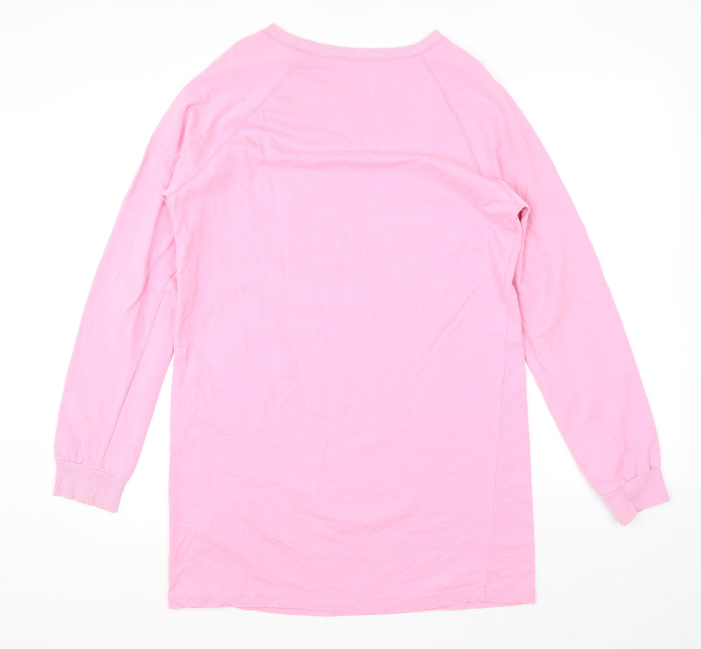 Boohoo Womens Pink Cotton Pullover Sweatshirt Size M Pullover - Girl Power
