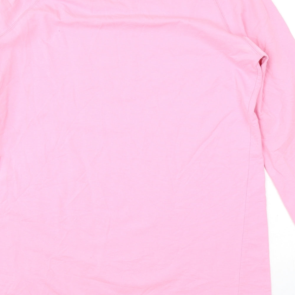 Boohoo Womens Pink Cotton Pullover Sweatshirt Size M Pullover - Girl Power