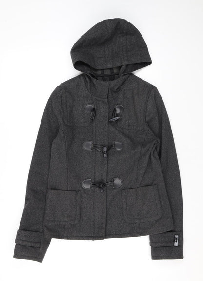 Womens UK Size 10 Topshop Grey Overcoat
