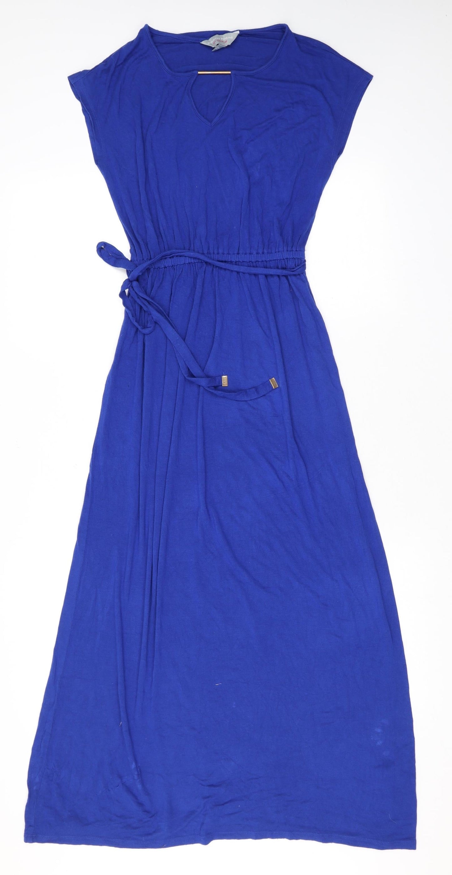 Dorothy Perkins Womens Blue Viscose Maxi Size 8 Round Neck Pullover