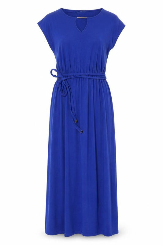 Dorothy Perkins Womens Blue Viscose Maxi Size 8 Round Neck Pullover