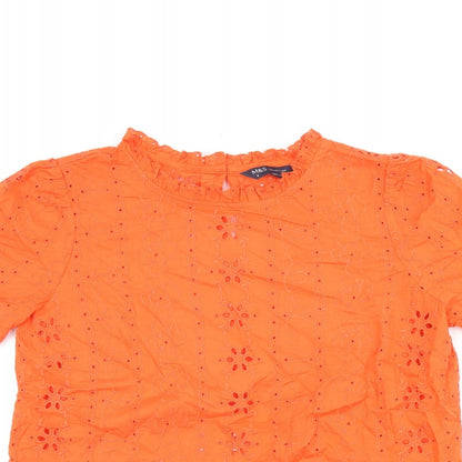 Womens UK Size 8 Marks and Spencer Red Basic T-Shirt