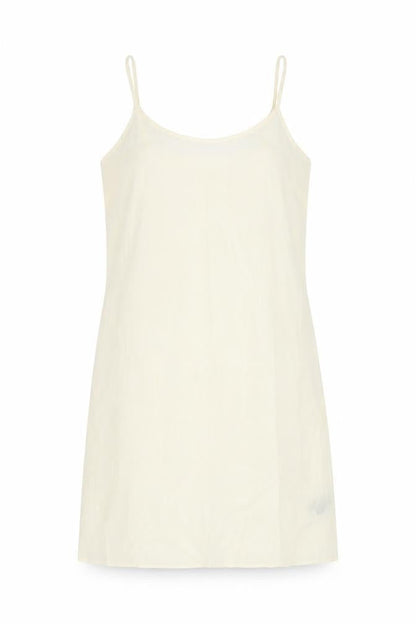 Per Una Womens Ivory Cotton Tank Dress Size 12 Scoop Neck Pullover